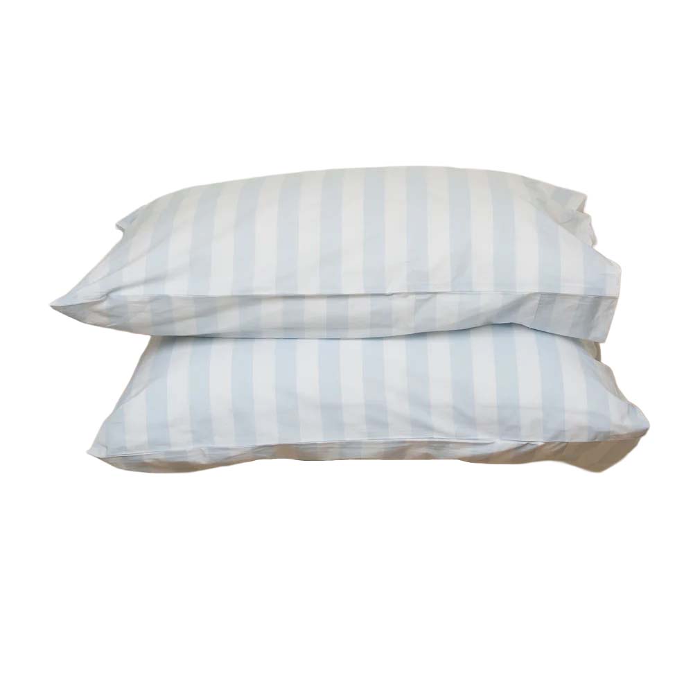 Home Lab 100% Stonewashed Cotton Stripe Pillowcase Pair